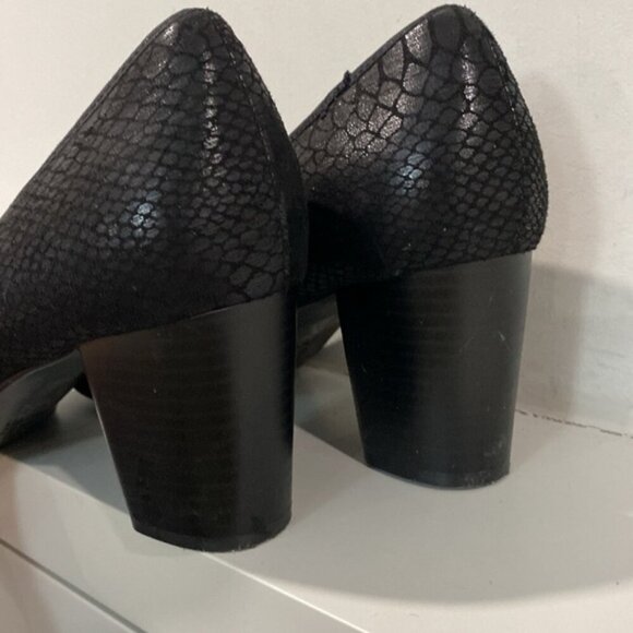Naturalizer Shoes Naomi Snakeskin Pump Shoes Heel Black Size 40M - Picture 4 of 12